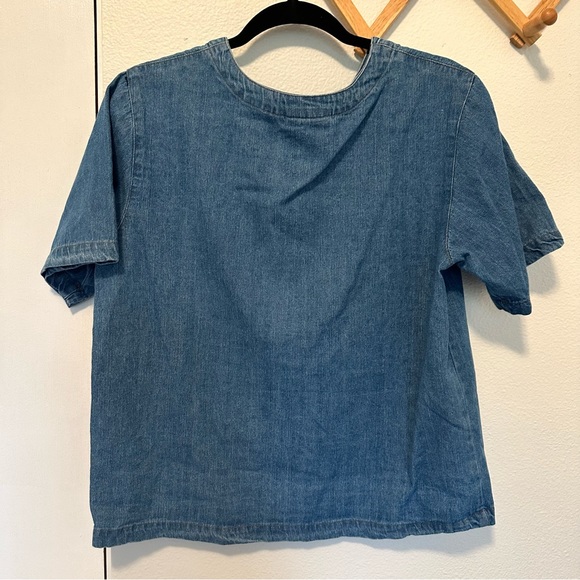 Coldwater Creek denim S/S top - Picture 2 of 4